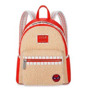 Disney Parks Spider-Man Faux Fur Loungefly Mini Backpack